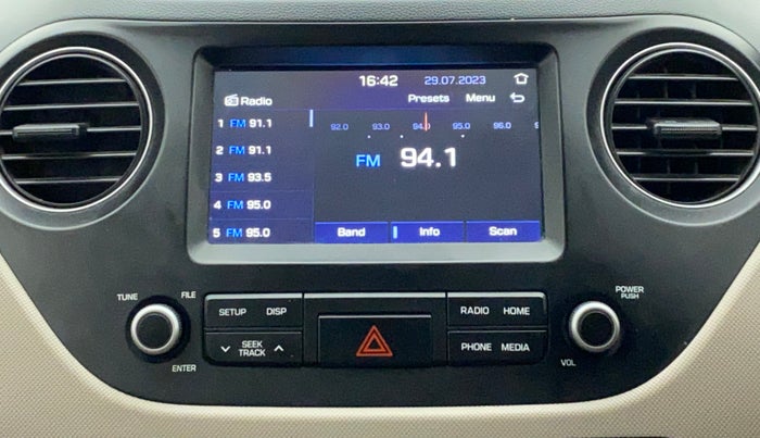 2019 Hyundai Grand i10 SPORTZ 1.2 KAPPA VTVT, CNG, Manual, 50,414 km, Infotainment System