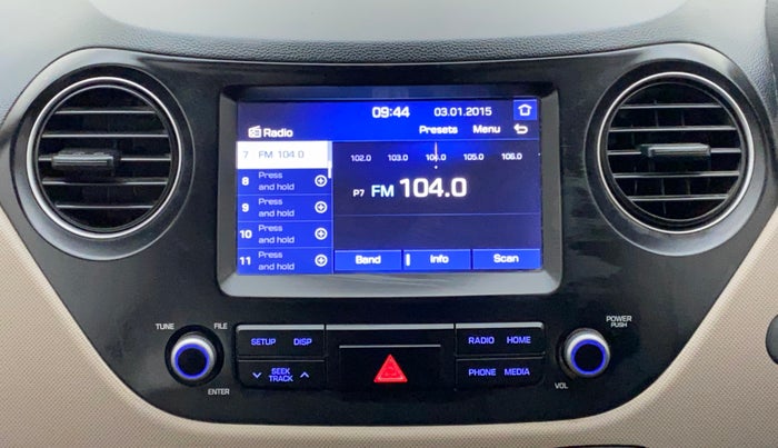 2017 Hyundai Grand i10 ASTA 1.2 KAPPA VTVT, Petrol, Manual, 25,498 km, Infotainment System