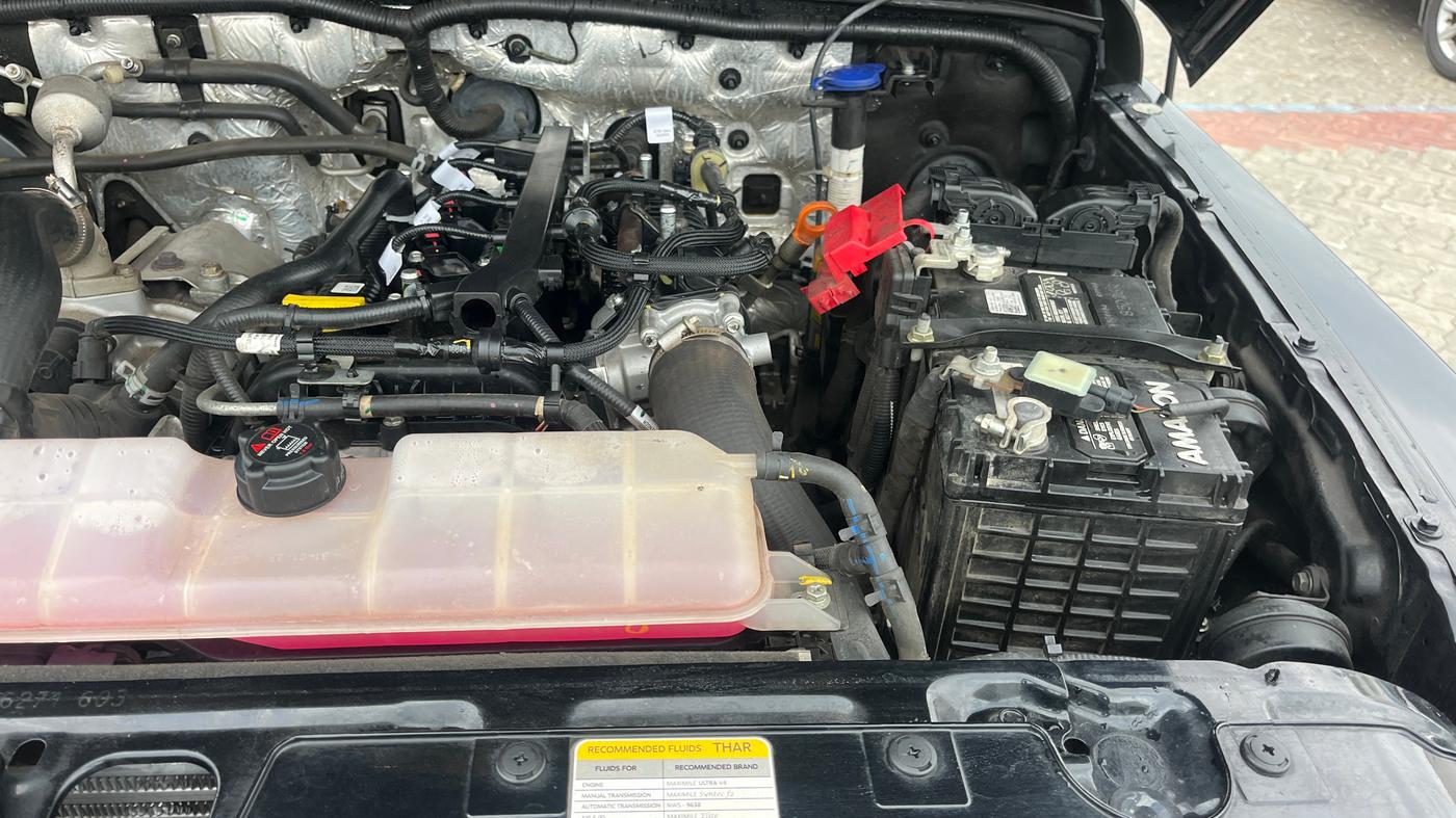 2023 Mahindra Thar LX P 2WD AT HT, Petrol, Automatic, 21,350 km, Engine View - Left