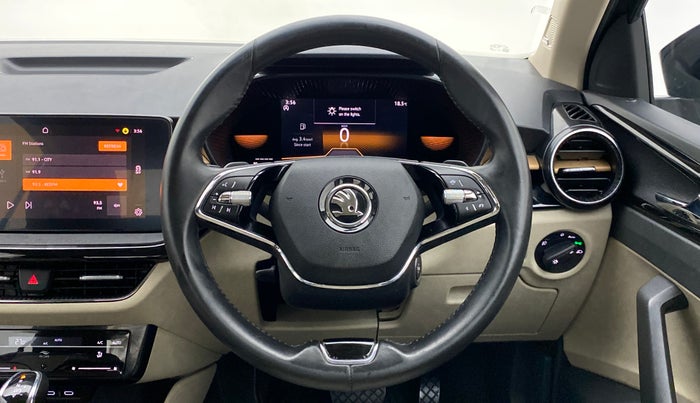 2022 Skoda SLAVIA STYLE 1.0 TSI AT, Petrol, Automatic, 22,496 km, Steering Wheel Close Up