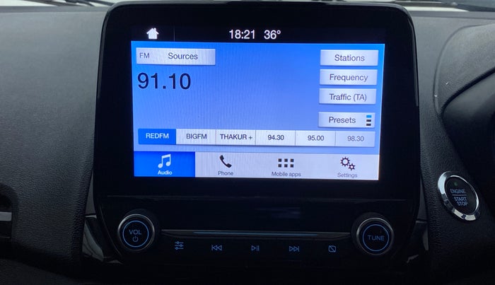 2018 Ford Ecosport TITANIUM + 1.5L PETROL AT, Petrol, Automatic, 31,153 km, Infotainment System