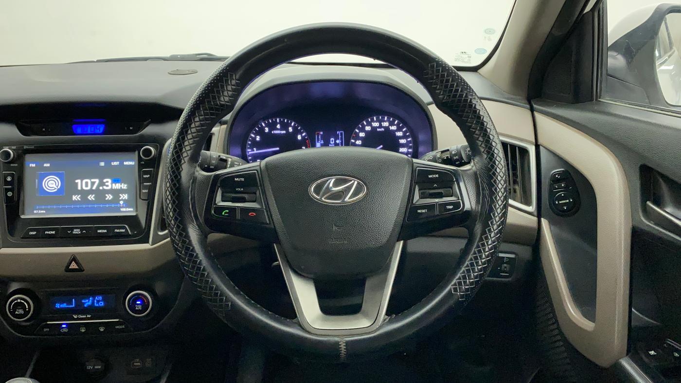 2015 Hyundai Creta SX PLUS 1.6 PETROL, Petrol, Manual, 1,03,882 km, Steering Wheel Close Up