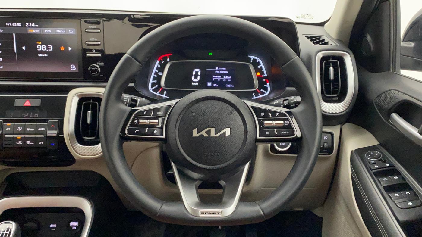 2022 KIA SONET HTX ANNIVERSARY EDITION 1.0 IMT, Petrol, Manual, 7,498 km, Steering Wheel Close Up