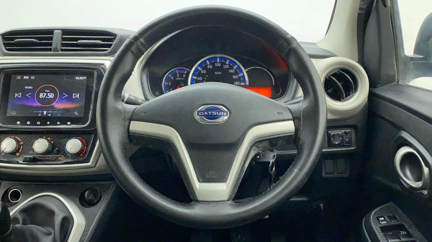 2019 Datsun Go Plus T, Petrol, Manual, 86,237 km, Steering Wheel Close Up