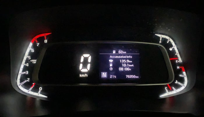 2020 KIA SONET HTK PLUS 1.0 IMT, Petrol, Manual, 76,349 km, Odometer Image