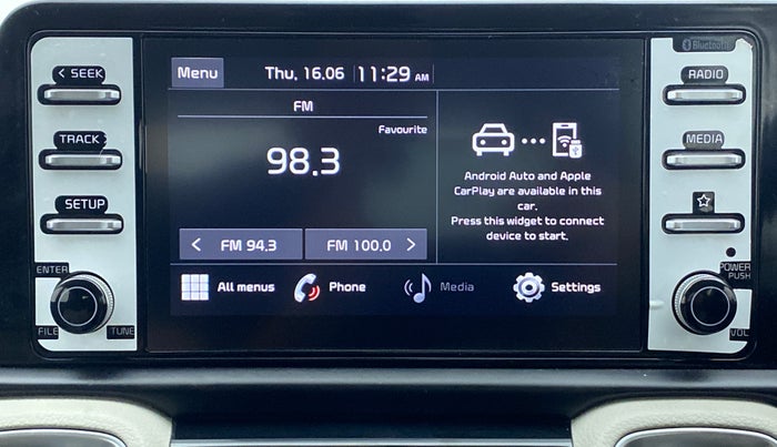2021 KIA SONET HTX 1.0 IMT, Petrol, Manual, 10,949 km, Infotainment System