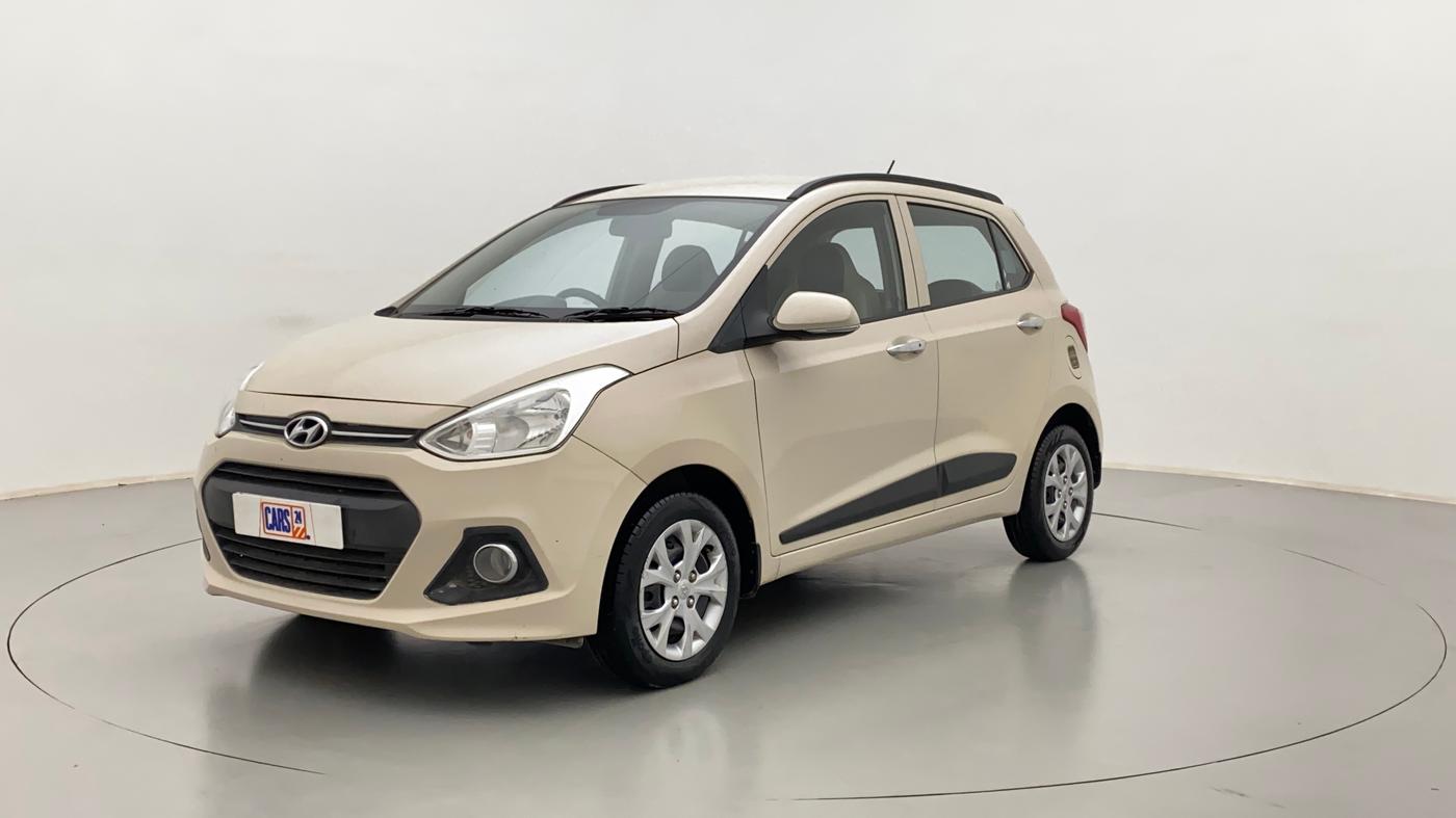 2014 Hyundai Grand i10 SPORTZ 1.2 KAPPA VTVT, Petrol, Manual, 49,751 km, Left Front Diagonal