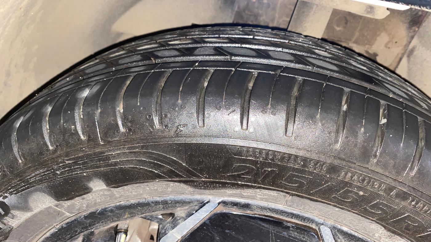 2025 Tata Curvv Accomplished S 1.2 Petrol 7DCA, Petrol, Automatic, 4,303 km, Left Front Tyre Tread