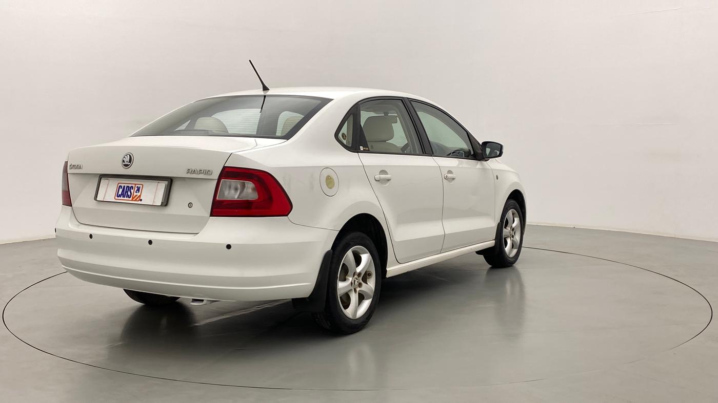 2015 Skoda Rapid 1.5 TDI MT Ambition Plus, Diesel, Manual, 70,233 km, Right Back Diagonal