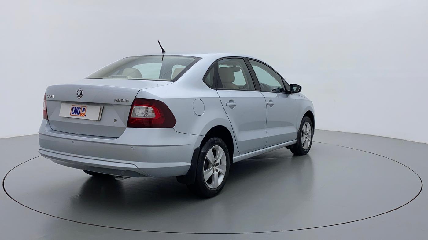 2017 Skoda Rapid AMBITION 1.6 MPFI MT, Petrol, Manual, 22,548 km, Right Back Diagonal