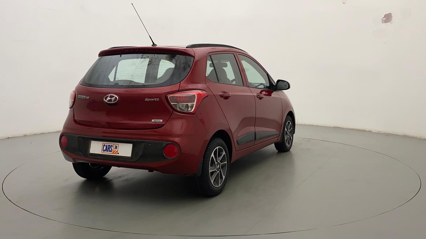 2017 Hyundai Grand i10 SPORTZ (O) AT 1.2 KAPPA VTVT, Petrol, Automatic, 62,721 km, Right Back Diagonal