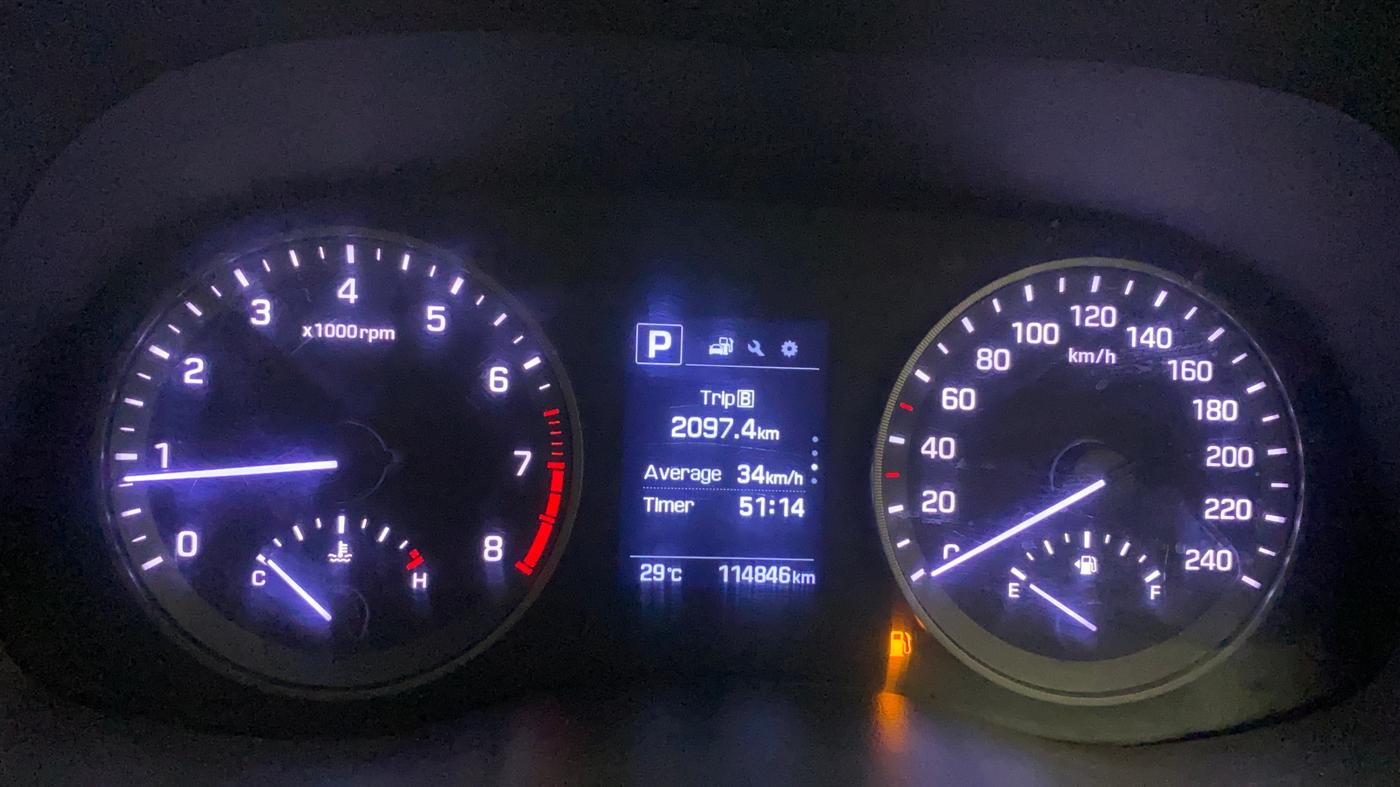 2019 Hyundai Tucson GL (O) 2WD AT PETROL, Petrol, Automatic, 1,14,846 km, Odometer Image