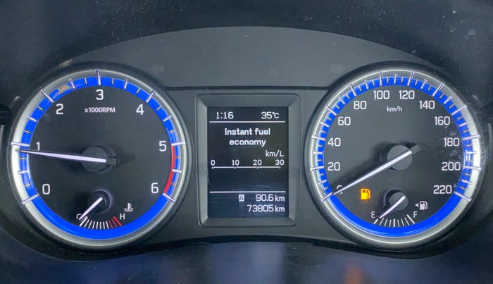 2016 Maruti S Cross ZETA 1.3, Diesel, Manual, 73,870 km, Odometer Image