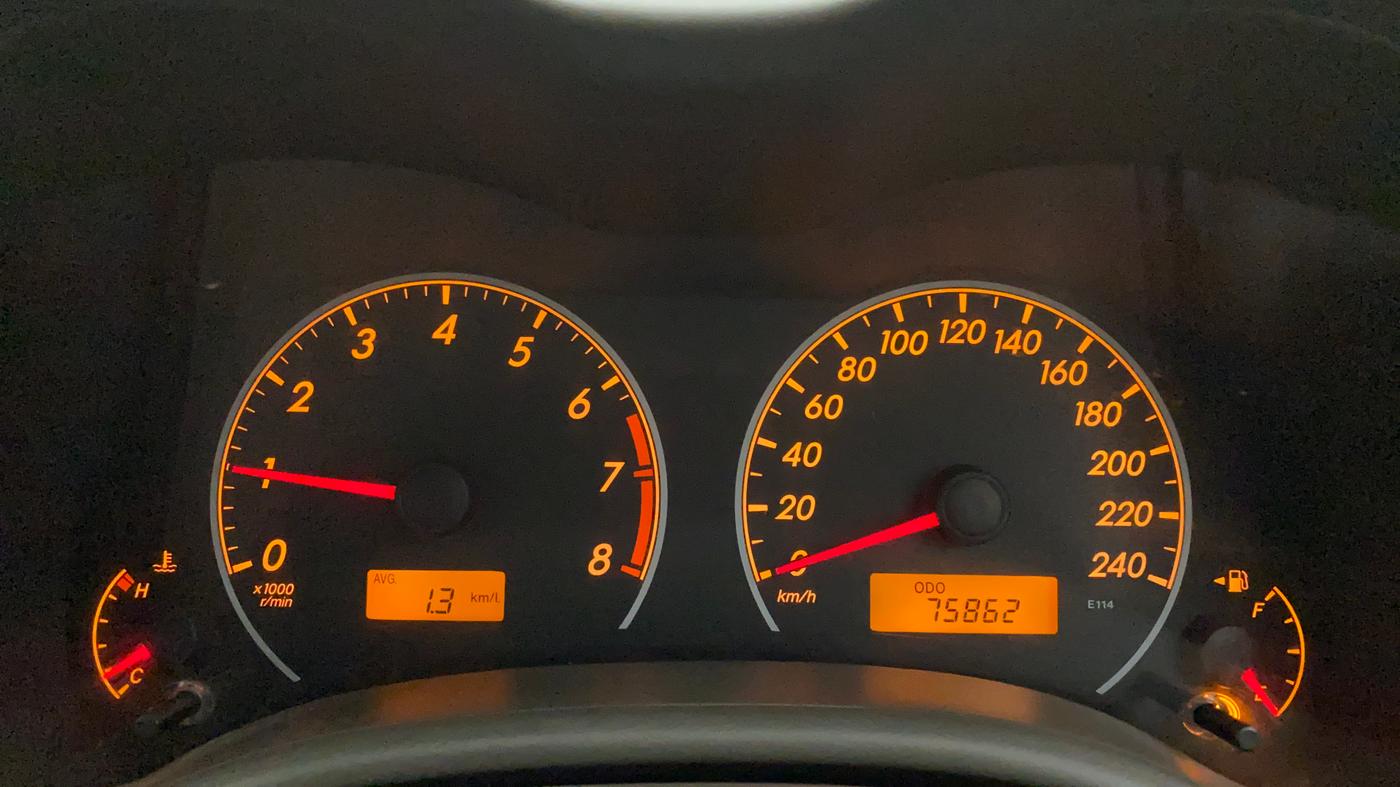 2010 Toyota Corolla Altis J PETROL, Petrol, Manual, 76,323 km, Odometer Image