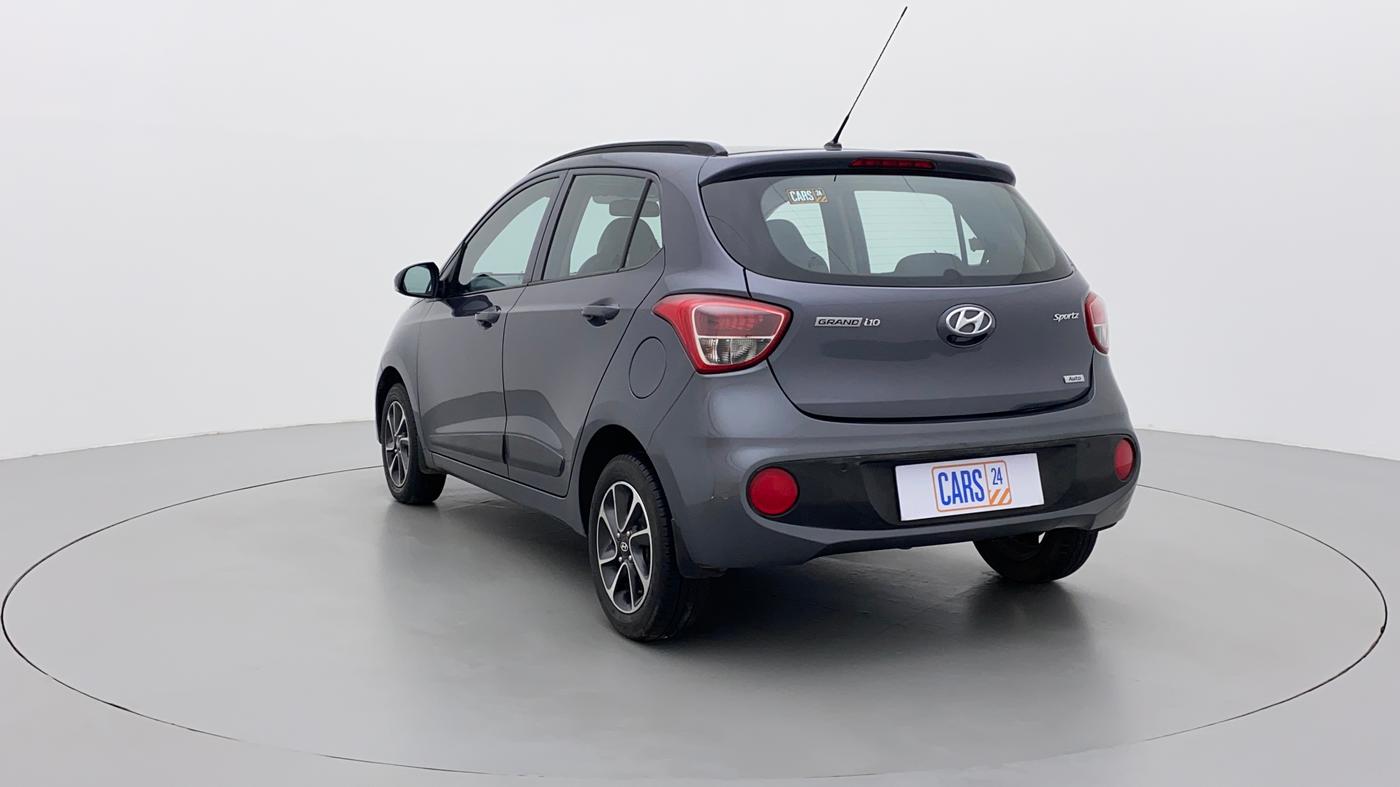 2018 Hyundai Grand i10 SPORTZ (O) AT 1.2 KAPPA VTVT, Petrol, Automatic, 23,372 km, Left Back Diagonal
