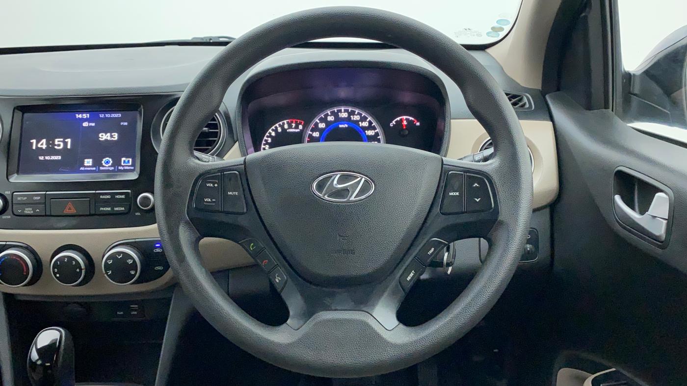 2018 Hyundai Grand i10 SPORTZ (O) AT 1.2 KAPPA VTVT, Petrol, Automatic, 23,372 km, Steering Wheel Close Up