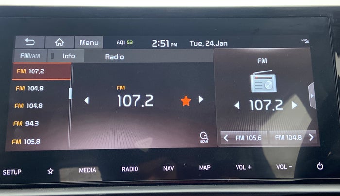 2020 KIA SONET GTX PLUS DCT 1.0, Petrol, Automatic, 12,835 km, Infotainment System