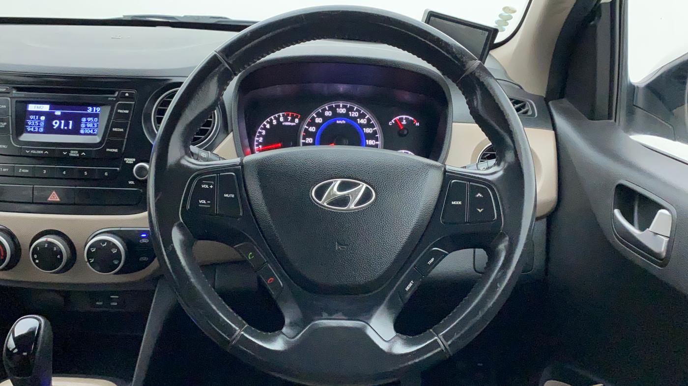 2015 Hyundai Grand i10 ASTA AT 1.2 KAPPA VTVT, Petrol, Automatic, 46,360 km, Steering Wheel Close Up