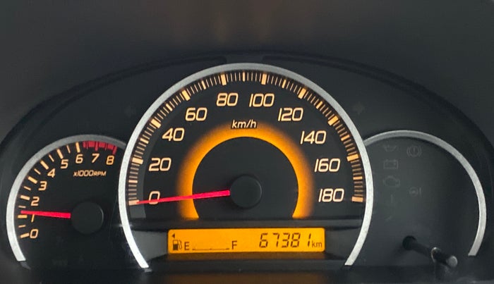 2012 Maruti Wagon R 1.0 VXI, Petrol, Manual, 67,609 km, Odometer Image