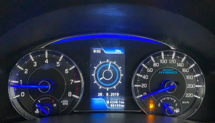 2018 Maruti Ciaz SIGMA 1.5 SHVS MT  PETROL, Petrol, Manual, 80,349 km, Odometer Image