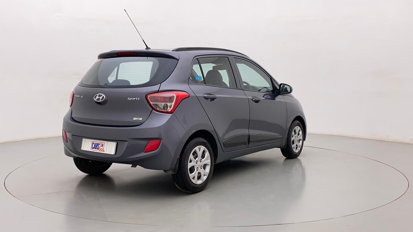 2015 Hyundai Grand i10 SPORTZ 1.2 KAPPA VTVT, Petrol, Manual, 62,496 km, Right Back Diagonal