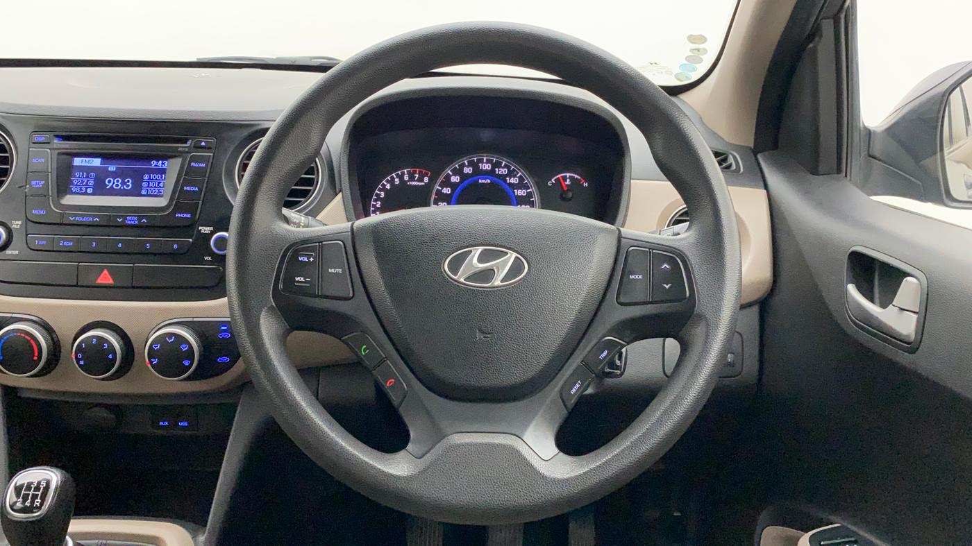 2015 Hyundai Grand i10 SPORTZ 1.2 KAPPA VTVT, Petrol, Manual, 62,496 km, Steering Wheel Close Up