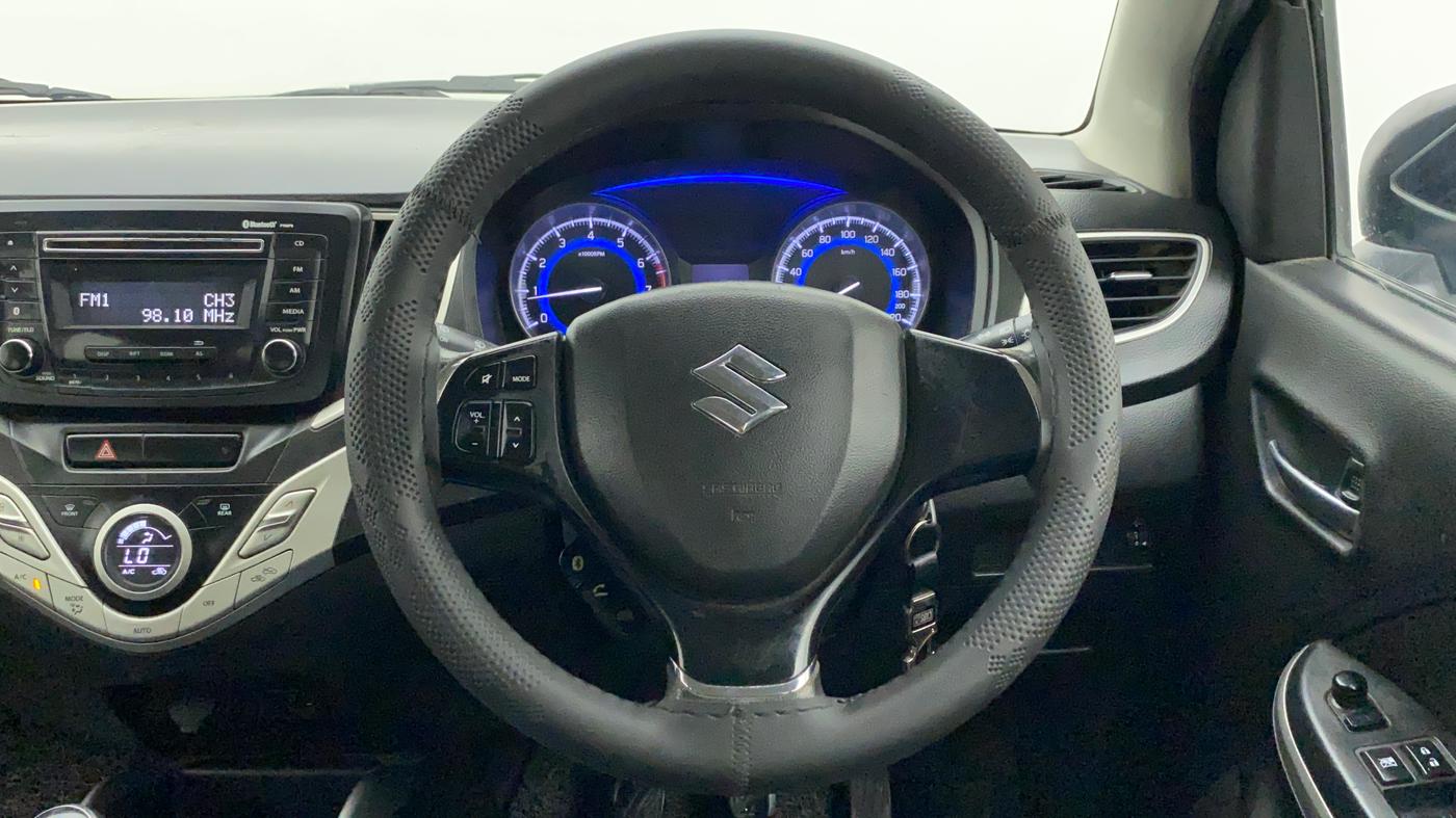 2017 Maruti Baleno DELTA PETROL 1.2, Petrol, Manual, 1,05,428 km, Steering Wheel Close Up