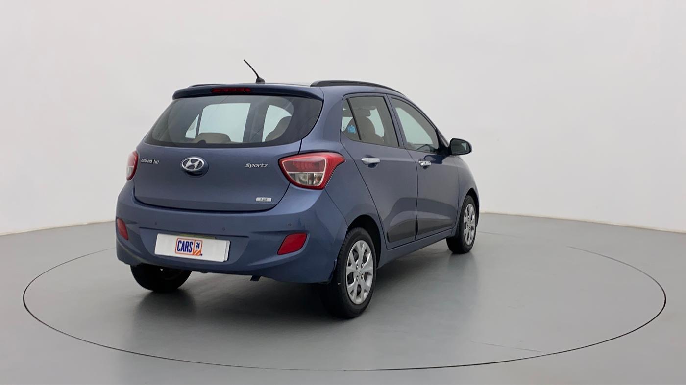 2014 Hyundai Grand i10 SPORTZ 1.2 KAPPA VTVT, Petrol, Manual, 46,294 km, Right Back Diagonal