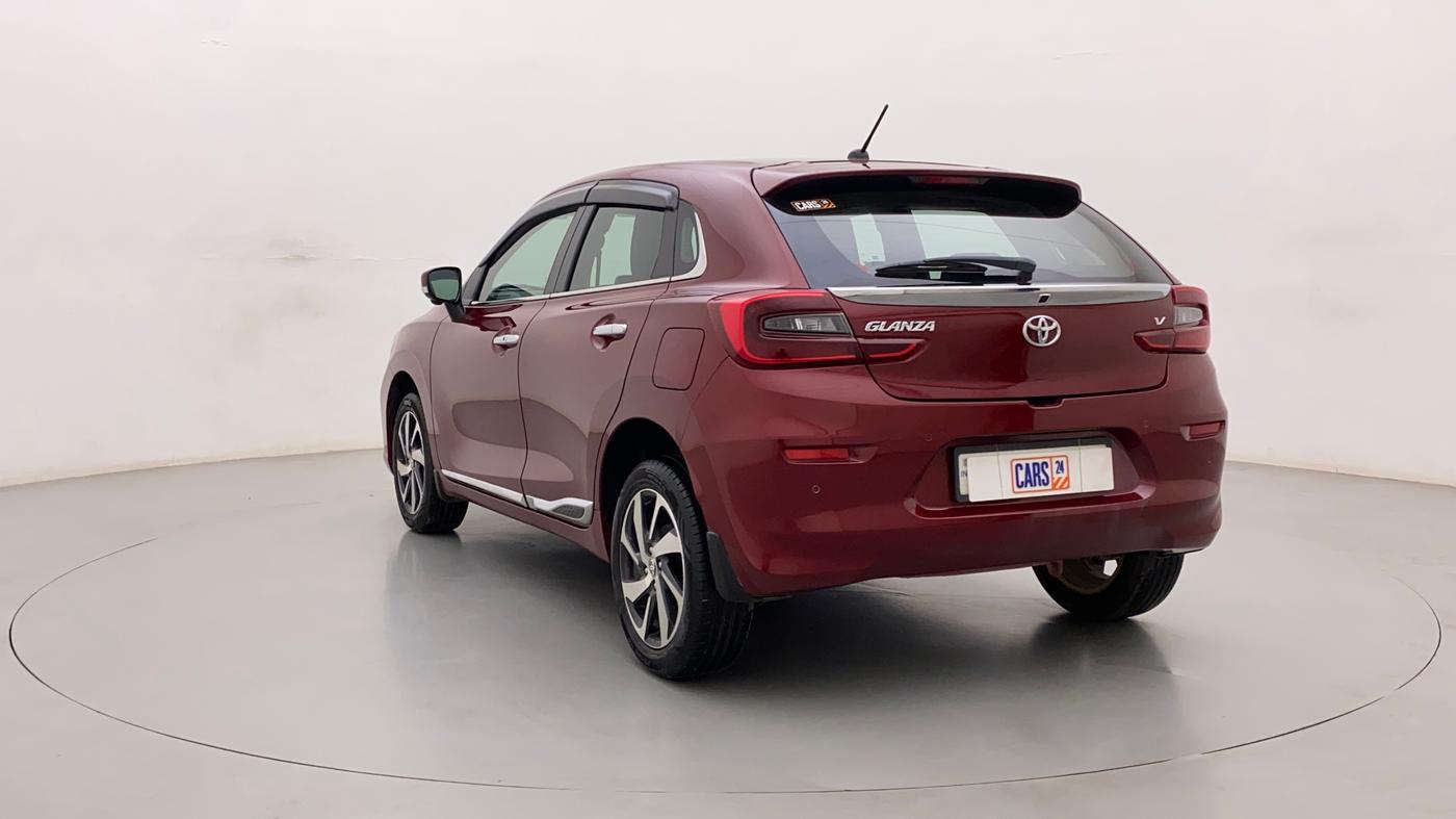 2023 Toyota Glanza V AMT, Petrol, Automatic, 7,834 km, Left Back Diagonal