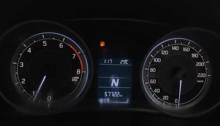 2017 Maruti Dzire ZXI PLUS AMT, Petrol, Automatic, 57,715 km, Odometer Image