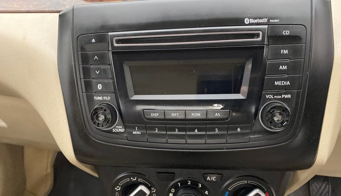 2017 Maruti Dzire VXI, Petrol, Manual, 32,335 km, Infotainment system - Button has minor damage