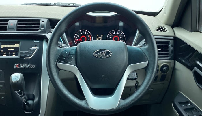 2017 Mahindra Kuv100 K6+ 6 STR, Petrol, Manual, 7,995 km, Steering Wheel Close Up
