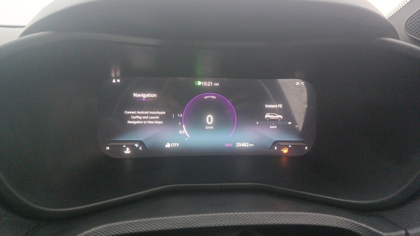 2023 Tata NEXON FEARLESS PURPLE + SUNROOF DUAL TONE 1.2 PETROL, Petrol, Manual, 25,480 km, Odometer Image