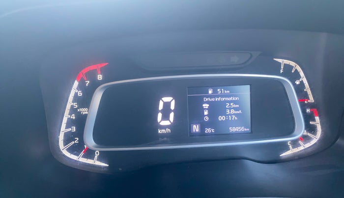 2020 KIA SONET HTX 1.0 IMT, Petrol, Manual, 58,454 km, Odometer Image