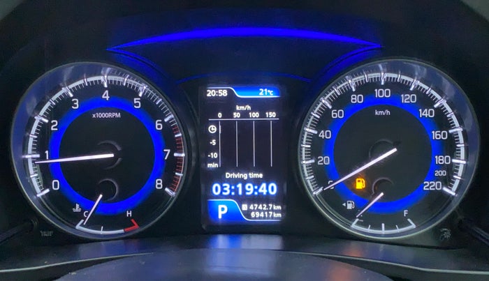 2016 Maruti Baleno ZETA 1.2 K12 CVT, Petrol, Automatic, 69,521 km, Odometer Image