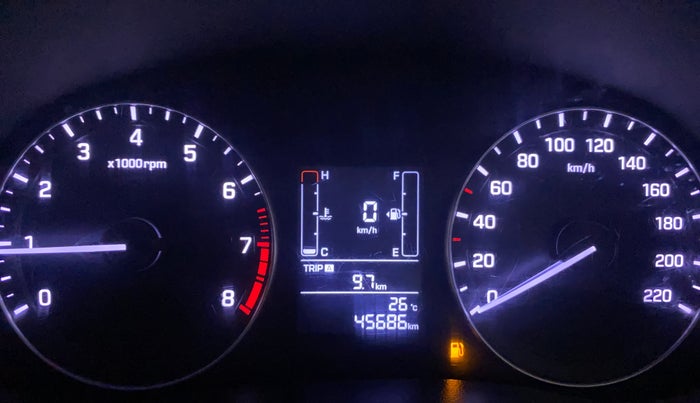 2017 Hyundai Creta SX PLUS 1.6 PETROL, Petrol, Manual, 45,678 km, Odometer Image