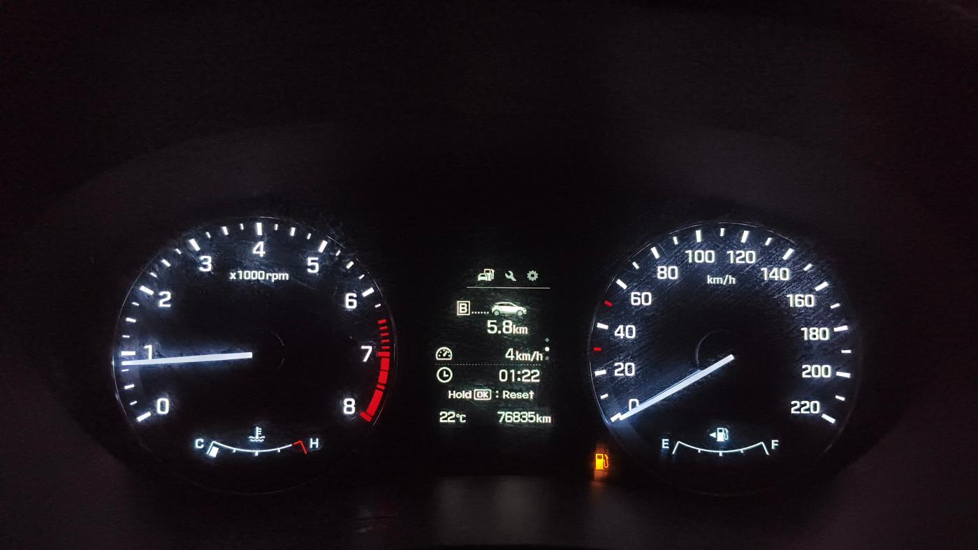 2017 Hyundai Elite i20 ASTA 1.2 (O), Petrol, Manual, 76,835 km, Odometer Image