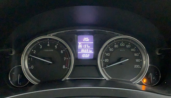2015 Maruti Ciaz ZXI, Petrol, Manual, 86,689 km, Odometer Image