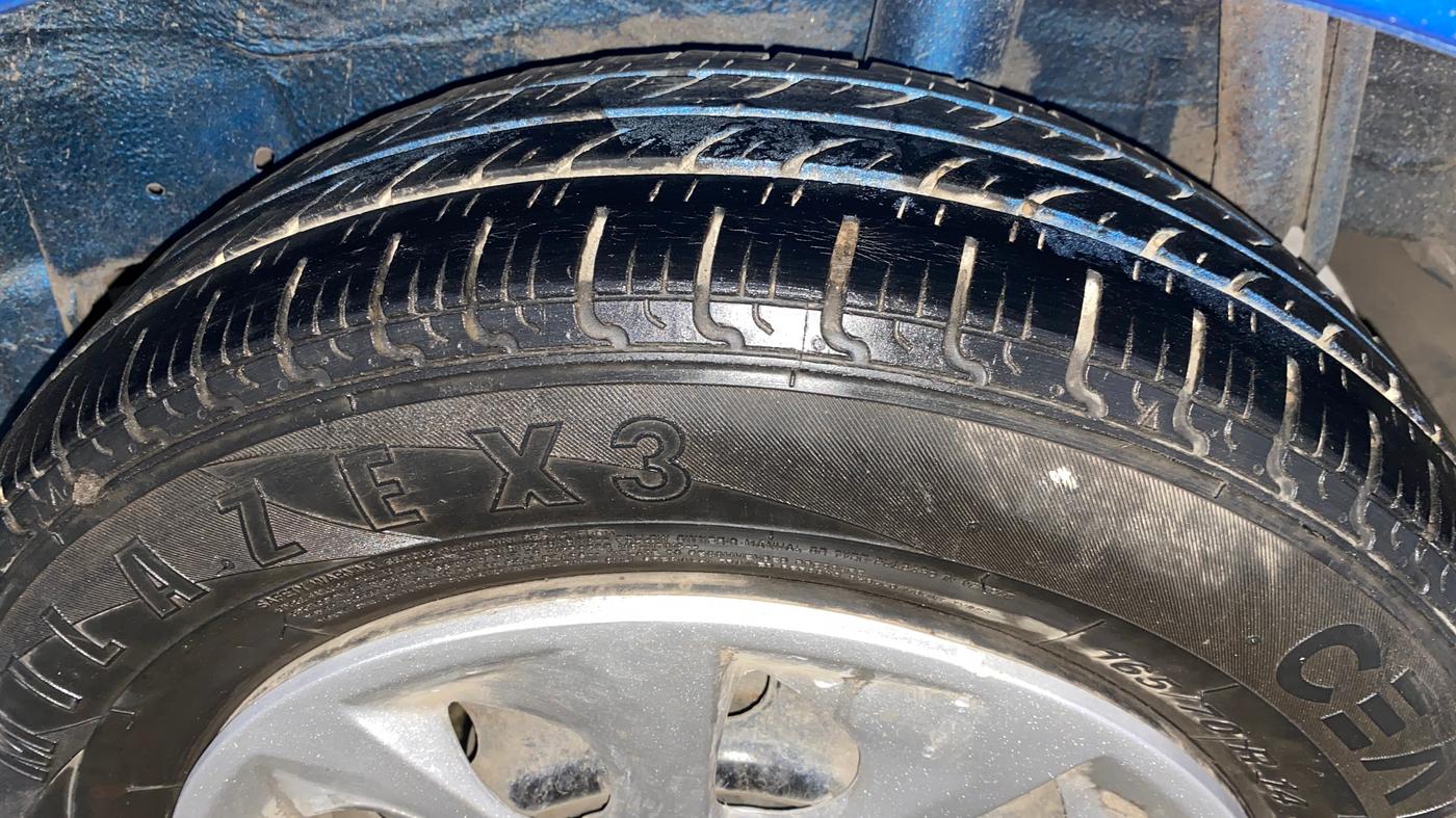 2016 Maruti Celerio VXI CNG, CNG, Manual, 78,594 km, Left Rear Tyre Tread