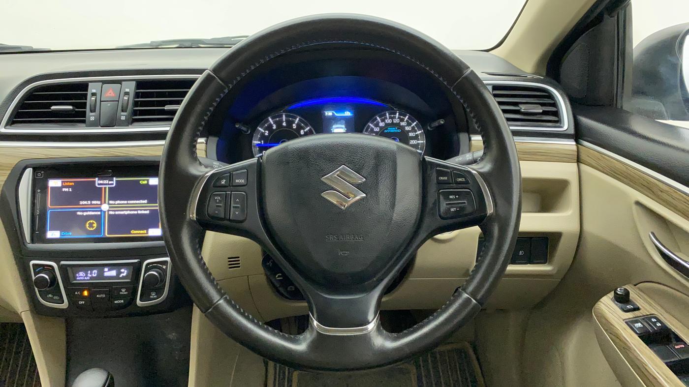 2019 Maruti Ciaz ALPHA  AT 1.5 SHVS PETROL, Petrol, Automatic, 47,734 km, Steering Wheel Close Up