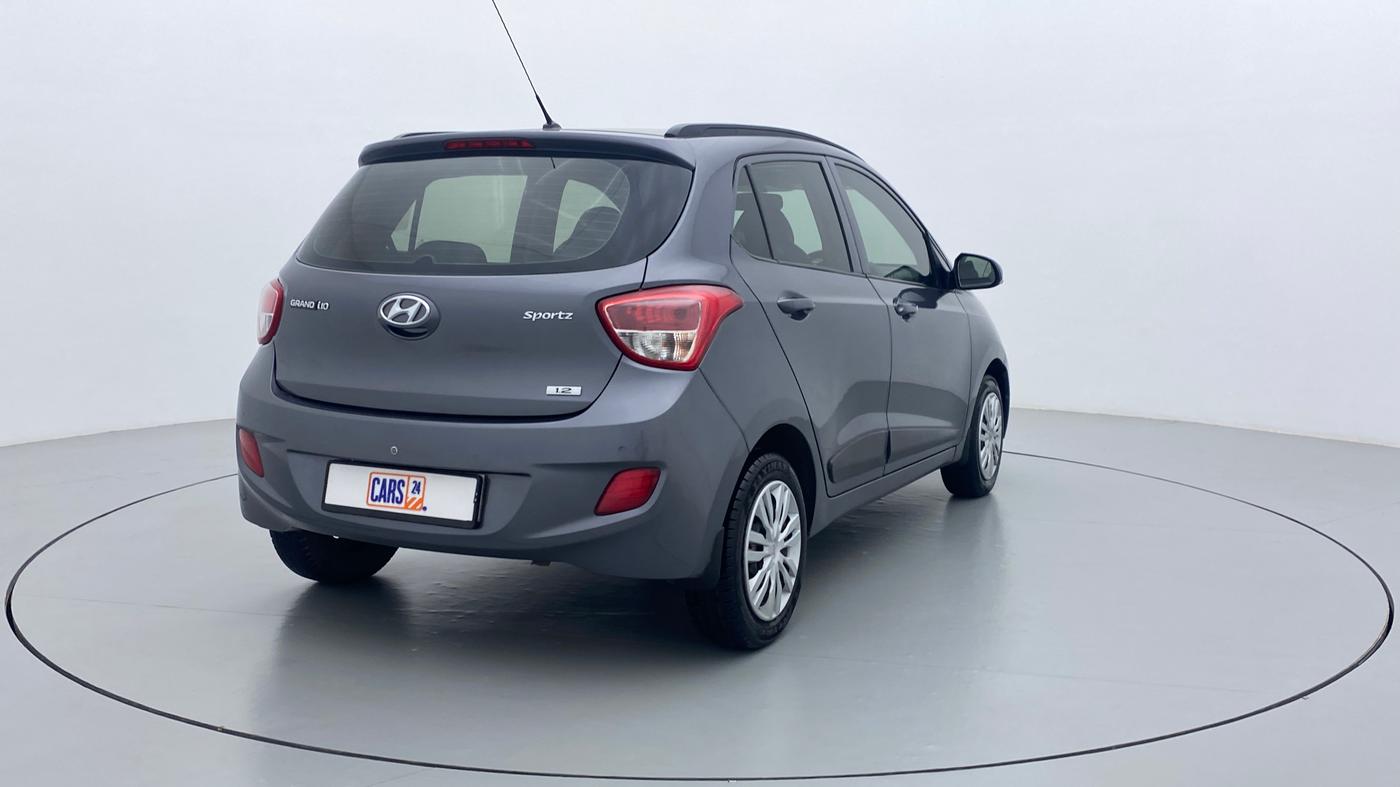 2015 Hyundai Grand i10 SPORTZ 1.2 KAPPA VTVT, Petrol, Manual, 31,081 km, Right Back Diagonal
