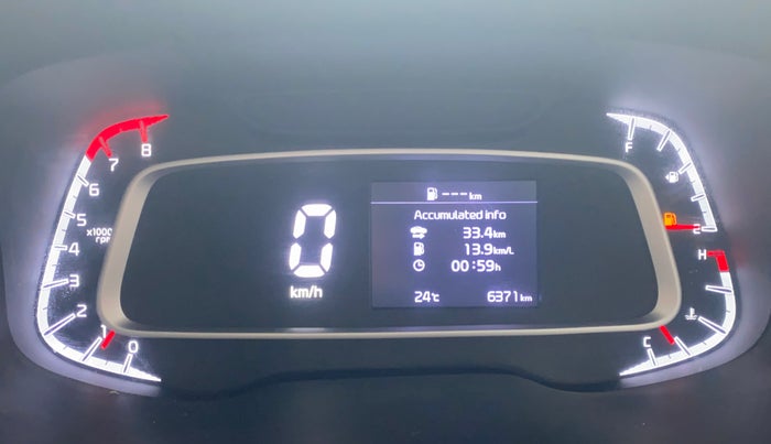 2023 KIA SONET HTE 1.2, Petrol, Manual, 6,337 km, Odometer Image