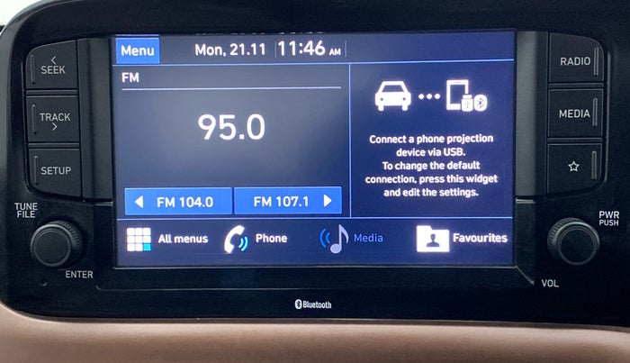 2020 Hyundai AURA SX (O) MT, Petrol, Manual, 17,385 km, Infotainment System