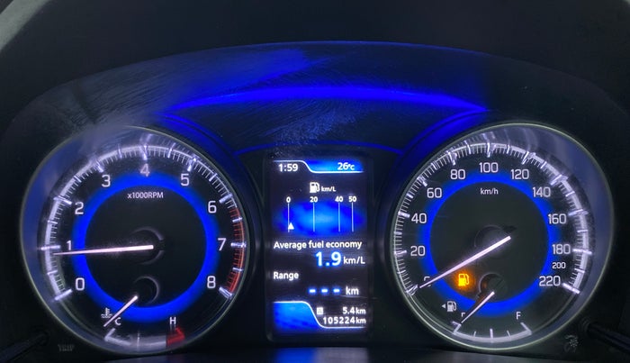 2016 Maruti Baleno ALPHA PETROL 1.2, Petrol, Manual, 1,05,224 km, Odometer Image