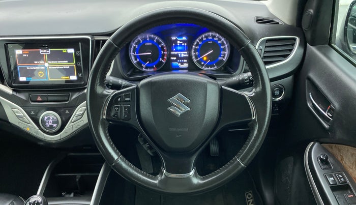 2016 Maruti Baleno ALPHA PETROL 1.2, Petrol, Manual, 1,05,224 km, Steering Wheel Close Up