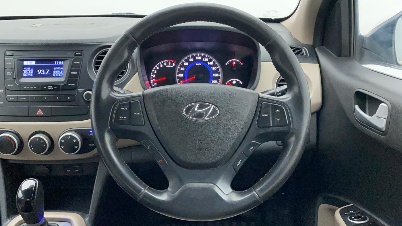2016 Hyundai Grand i10 ASTA (O) AT 1.2 KAPPA VTVT, Petrol, Automatic, 59,715 km, Steering Wheel Close Up