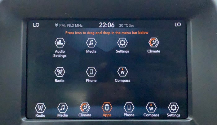 2019 Jeep Compass LONGITUDE (O) 1.4 PETROL AT, Petrol, Automatic, 71,324 km, Infotainment System