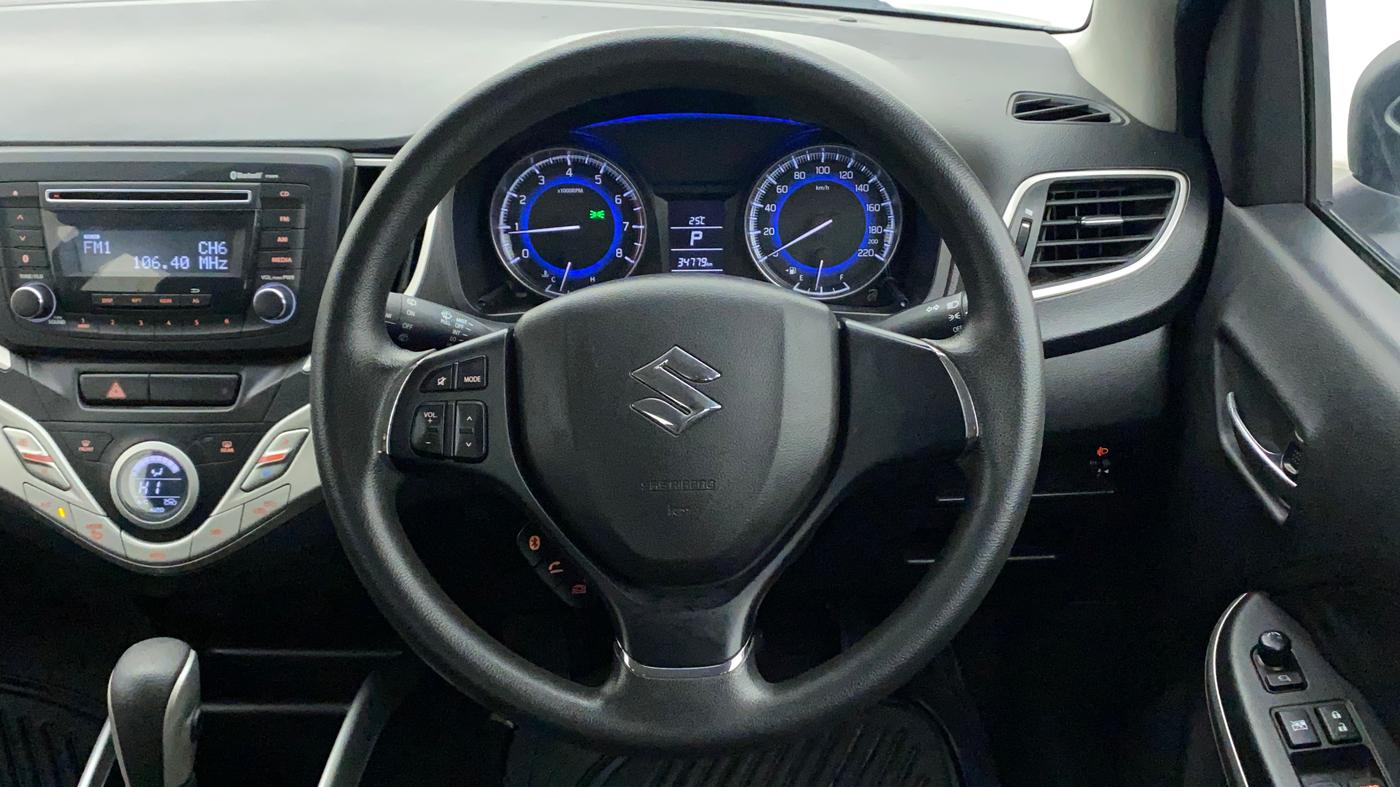 2017 Maruti Baleno DELTA CVT PETROL 1.2, Petrol, Automatic, 34,954 km, Steering Wheel Close Up