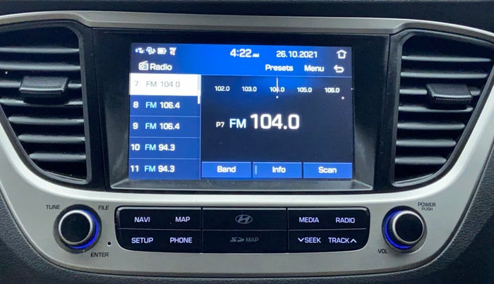2018 Hyundai Verna 1.6 SX VTVT (O), Petrol, Manual, 45,513 km, Infotainment System