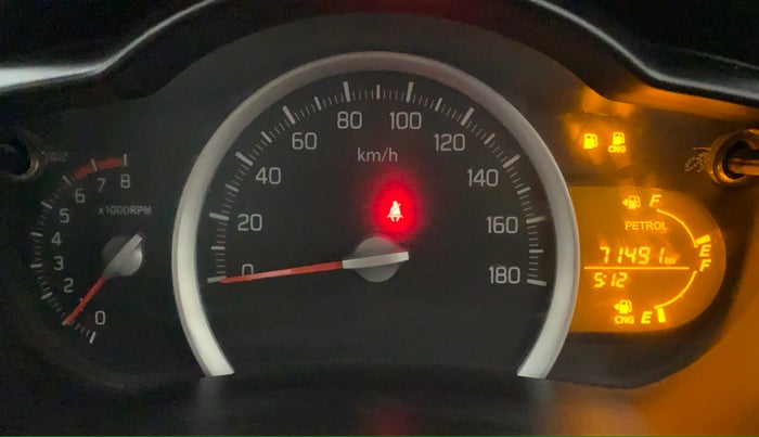 2017 Maruti Celerio VXI CNG D, CNG, Manual, 71,419 km, Odometer View